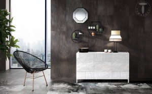 BUFET 130CM, EDDY GRAPHIC, COD 5067, STIL MODERN, REALIZATA PANOURI LAMINATE,USI SEMIGRAFIATE - Img 5