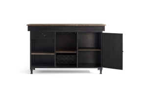 BUFET 173CM, CULOARE NEGRU/NATUR, DIN LEMN DE MANGO SI METAL, GINER Y COLOMER - Img 4