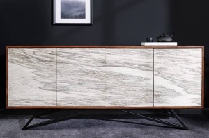 BUFET DEOSEBIT, MOUNTAIN SOUL 175CM, LEMN MASIV DE SALCAM SI FURNIR DE PIATRA, ARTIM GROUP SELECTION