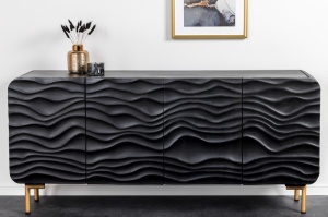BUFET LIVING, LAGOON 160CM, DIN LEMN MASIV MANGO, NEGRU, ARTIM GROUP SELECTION