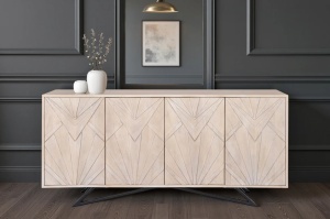 BUFET LIVING, METROPOLITAN 170CM, LEMN DE MANGO, 3D, ALB ANTICHIZAT, ARTIM GROUP SELECTION