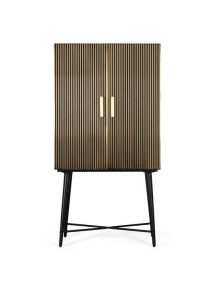BUFET/ORGANIZATOR 163CM, BRONZ/NEGRU, LEMN MASIV MANGO SI METAL, GINER Y COLOMER