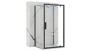 CABINA DE DUS REA RAPID SWING, 90x90CM, NEGRU, DIN STICLA, CALITATE SUPERIOARA