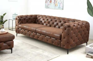 CANAPEA 240CM, MARO ANTICHIZAT, DESIGN CHESTERFIELD, ARTIM GROUP SELECTION