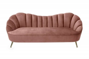 CANAPEA ARIELLE, 220CM, COD 40750, ROZ INCHIS, DESIGN RETRO - Img 5