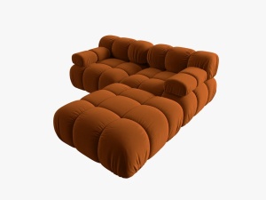 CANAPEA/COLTAR MODULAR BELLIS, 3 LOCURI, 188 CM, SCORTISOARA 56, TAPITERIE DIN CATIFEA, DESIGN DEOSEBIT - Img 6