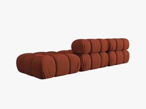 CANAPEA/COLTAR MODULAR BELLIS DREAPTA, 3 LOCURI, 282 CM, SCORTISORA 44, TAPITERIE DIN CATIFEA 3D, DESIGN DEOSEBIT - Img 5