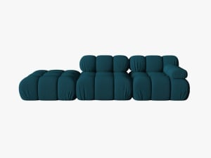 CANAPEA/COLTAR MODULAR BELLIS STANGA, 3 LOCURI, 282 CM, BLEUMARIN 87, TAPITERIE DIN CATIFEA 3D, DESIGN DEOSEBIT