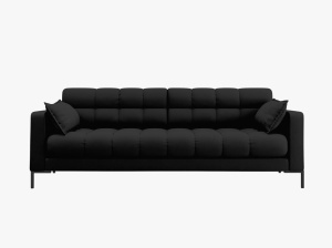 CANAPEA CU 4 LOCURI, MAMAIA NEAGRA NEVE, CU TAPITERIE DIN TEXTIL FIN, MICADONI