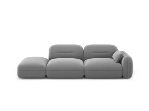CANAPEA ELEGANTA 3 LOCURI, SYDNEY, GRI DESCHIS, STANGA, MATERIAL CATIFEA, ARTIM GROUP SELECTION