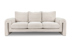 CANAPEA ELEGANTA, KELLY 230CM, MATERIAL BOUCLE, BEJ, DESIGN DEOSEBIT - Img 1