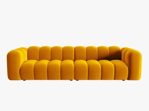 CANAPEA LUPIN, 4 LOCURI, 288 CM, GALBEN 10, TAPITERIE DIN CATIFEA, DESIGN DEOSEBIT