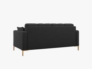 CANAPEA MAMAIA, 2 LOCURI, 152 CM, GRI INCHIS 97/AURIU, TAPITERIE DIN STOFA FINA, DESIGN DEOSEBIT - Img 3