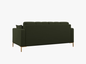 CANAPEA MAMAIA, 2 LOCURI, 152 CM, VERDE 39/AURIU, TAPITERIE DIN STOFA FINA, DESIGN DEOSEBIT - Img 3