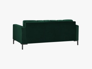 CANAPEA MAMAIA, 2 LOCURI, 152 CM, VERDE SMARALD 78/NEGRU, TAPITERIE DIN CATIFEA, DESIGN DEOSEBIT - Img 4