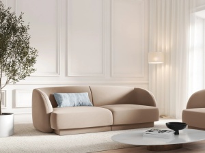 CANAPEA MILEY, 2 LOCURI, 180 CM, CAPPUCCINO 40, TAPITERIE DIN CATIFEA, DESIGN DEOSEBIT