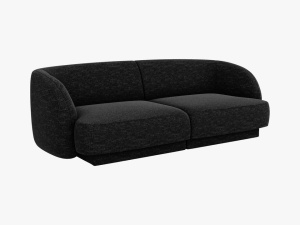 CANAPEA MILEY, 2 LOCURI, 180 CM, NEGRU 19, TAPITERIE CHENILLE, DESIGN DEOSEBIT