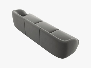 CANAPEA MILEY, 3 LOCURI, 259 CM, GRI DESCHIS 13, TAPITERIE DIN CATIFEA, DESIGN DEOSEBIT - Img 3