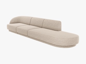 CANAPEA MILEY DREAPTA, 4 LOCURI, 325 CM, BEJ 30, TAPITERIE CHENILLE, DESIGN DEOSEBIT
