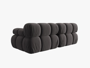 CANAPEA MODULARA BELLIS, 2 LOCURI, 188 CM, GRI INCHIS 97, TAPITERIE DIN CATIFEA, DESIGN DEOSEBIT - Img 5