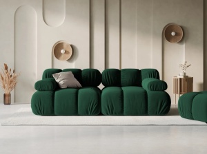 CANAPEA MODULARA BELLIS, 2 LOCURI, 188 CM, VERDE 38, TAPITERIE DIN CATIFEA, DESIGN DEOSEBIT