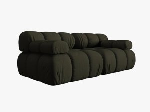 CANAPEA MODULARA BELLIS, 2 LOCURI, 188 CM, VERDE 77, TAPITERIE DIN CATIFEA 3D, DESIGN DEOSEBIT