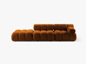 CANAPEA MODULARA BELLIS, PE STANGA, CARAMIZIE, CU TAPITERIE DIN TEXTIL BOUCLE ROLF, MICADONI