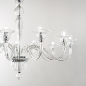 CANDELABRU BRIGITTA SP8, TRANSPARENT, DIN STICLA, STIL MODERN - Img 2