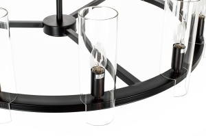 CANDELABRU CANDEL CROWN, CONFECTIONAT DIN METAL SI STICLA, STIL MODERN - Img 3