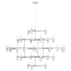 CANDELABRU CU LED-URI ATOMIC GRANDE, CROM, DIN METAL, STIL MODERN, B2 - Img 2