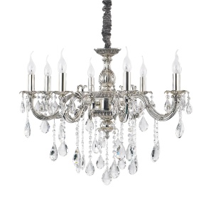 CANDELABRU IMPERO SP8, ARGINTIU, DIN METAL, STIL CLASIC