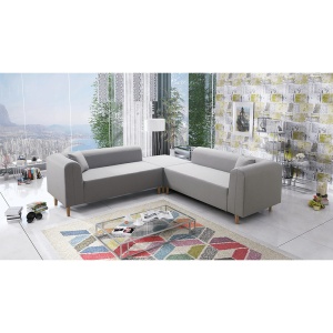 COLTAR BROKEN, MODEL DREAPTA, GRI, DIN TEXTIL SI LEMN, STIL MODERN, TK - Img 1