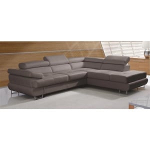 COLTAR BUTON P, MODEL DREAPTA, GRI/MARO, DIN PIELE ECOLOGICA SI TEXTIL, COMPLET TAPITAT, STIL MODERN, TK - Img 1