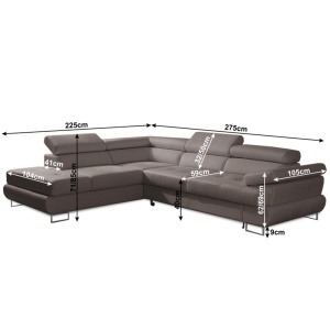 COLTAR BUTON P, MODEL DREAPTA, GRI/MARO, DIN PIELE ECOLOGICA SI TEXTIL, COMPLET TAPITAT, STIL MODERN, TK - Img 2