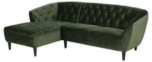 COLTAR CONFORTABIL, RIA VERDE, CU TAPITERIE DIN TEXTIL SI LEMN, STIL SCANDINAV B2