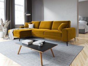 COLTAR ELEGANT STANGA 254CM, MADARA 5 LOCURI, DIVERSE CULORI, MATERIAL CATIFEA, ARTIM GROUP COLLECTION - Img 3