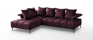 COLTAR ELEGANT, VANESSA BURGUND 261CM, DIN STOFA DE CALITATE SUPERIOARA