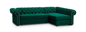 COLTAR EXTENSIBIL 278 CM, VALENTINO L DREAPTA, VERDE, DIN STOFA DE CALITATE SUPERIOARA - Img 2