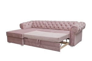 COLTAR EXTENSIBIL 280CM, VALENTINO DREAPTA, ALBASTRU DESCHIS DIN STOFA DE CALITATE SUPERIOARA - Img 4
