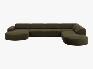 COLTAR JODIE, DREAPTA, 7 LOCURI, 364 CM, DIVERSE CULORI SI MATERIALE, DESIGN DEOSEBIT - Img 5