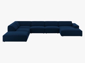 COLTAR JODIE, STANGA, 7 LOCURI, 364 CM, DIVERSE CULORI SI MATERIALE, DESIGN DEOSEBIT - Img 7