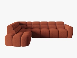 COLTAR LISA, STANGA, 5 LOCURI, 293 CM, SCORTISOARA 58, TAPITERIE DIN STOFA, DESIGN DEOSEBIT