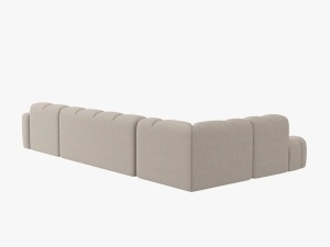COLTAR LISA, STANGA, 7 LOCURI, 387 CM, BEJ 05, TAPITERIE DIN STOFA, DESIGN DEOSEBIT - Img 3