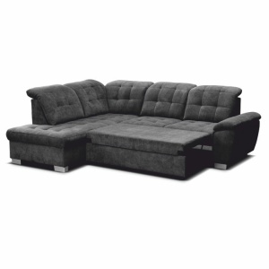 COLTAR MELEK, MODEL STANGA, GRI INCHIS, DIN TESATURA CANYON, EXTENSIBIL, SPATIU DEPOZITARE, STIL MODERN, TK - Img 3