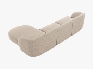 COLTAR MILEY DREAPTA, 4 LOCURI, 255 CM, BEJ 30, TAPITERIE CHENILLE, DESIGN DEOSEBIT - Img 2