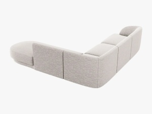 COLTAR MILEY DREAPTA, 6 LOCURI, 258 CM, GRI DESCHIS 06, TAPITERIE CHENILLE, DESIGN DEOSEBIT - Img 2