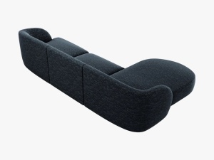 COLTAR MILEY STANGA, 4 LOCURI, 255 CM, ALBASTRU 86, TAPITERIE CHENILLE, DESIGN DEOSEBIT - Img 3
