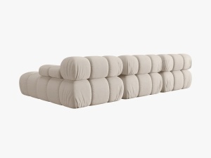 COLTAR MODULAR BELLIS, DREAPTA, 3 LOCURI, 285 CM, BEJ DESCHIS 23, TAPITERIE DIN CATIFEA 3D, DESIGN DEOSEBIT - Img 6