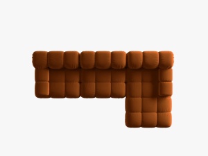 COLTAR MODULAR BELLIS, DREAPTA, 3 LOCURI, 285 CM, SCORTISOARA 56, TAPITERIE DIN CATIFEA, DESIGN DEOSEBIT - Img 3