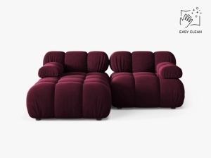 COLTAR MODULAR BELLIS, PE STANGA, VISINIU, CU TAPITERIE DIN CATIFEA VENUS, MICADONI
